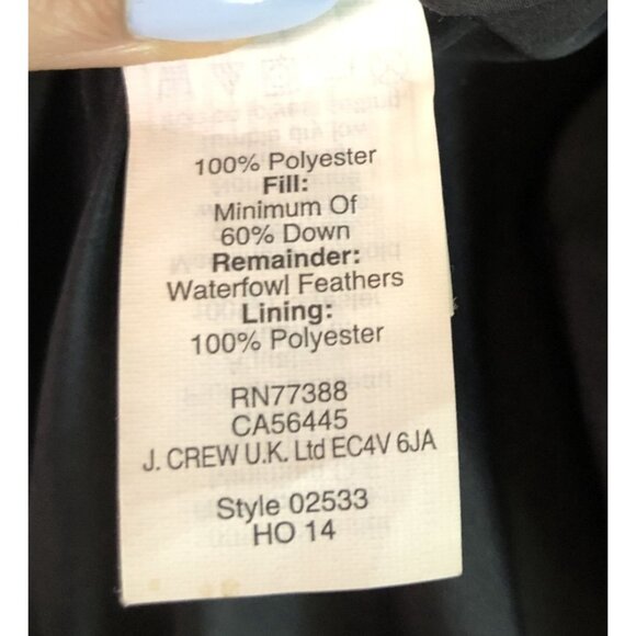 J.Crew Quilted Down Puffer Vest Herringbone Pattern Womens Size Medium Outerwear - Picture 5 of 9